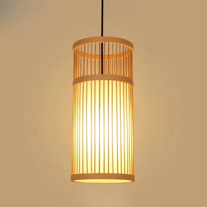Lustre Pendente Zen de Bambu Artesanal