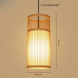 Lustre Pendente Zen de Bambu Artesanal