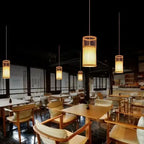 Lustre Pendente Zen de Bambu Artesanal