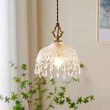 Lustre Pendente de Cristal Retro Francês Luxuoso
