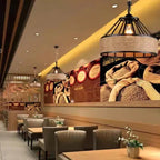 Lustre Retro Industrial de Corda de Cânhamo