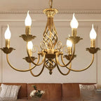 Lustre Rústico de Bronze com 6 Luzes