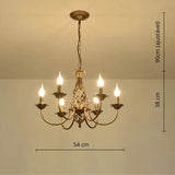 Lustre Rústico de Bronze com 6 Luzes