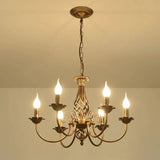 Lustre Rústico de Bronze com 6 Luzes