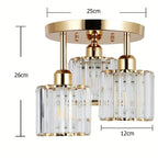 Lustre de Cristal Luxo Moderno 3 Luzes