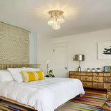 Lustre de Cristal Luxo Moderno 3 Luzes