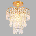 Lustre de Cristal Luxuoso com 3 Camadas