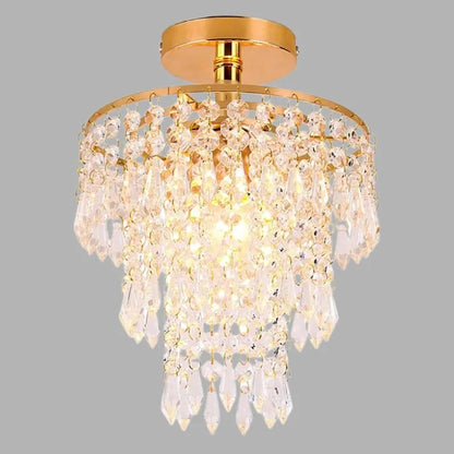 Lustre de Cristal Luxuoso com 3 Camadas