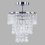 Lustre de Cristal Luxuoso com 3 Camadas