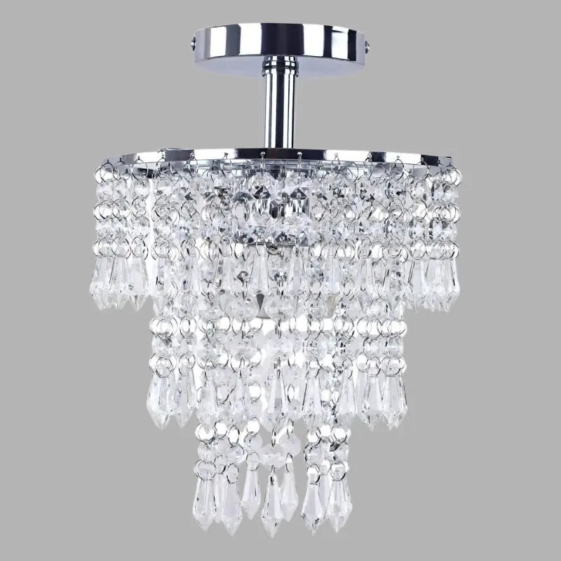 Lustre de Cristal Luxuoso com 3 Camadas