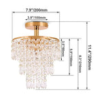 Lustre de Cristal Luxuoso com 3 Camadas