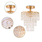 Lustre de Cristal Luxuoso com 3 Camadas
