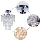 Lustre de Cristal Luxuoso com 3 Camadas