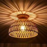 Lustre de Teto Artesanal Vime Semi-Circular