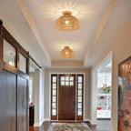 Lustre de Teto Artesanal Vime Semi-Circular