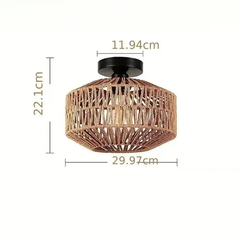 Lustre de Teto Artesanal em Bambu e Rattan