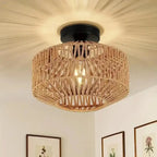 Lustre de Teto Artesanal em Bambu e Rattan