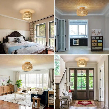 Lustre de Teto Vime Artesanal