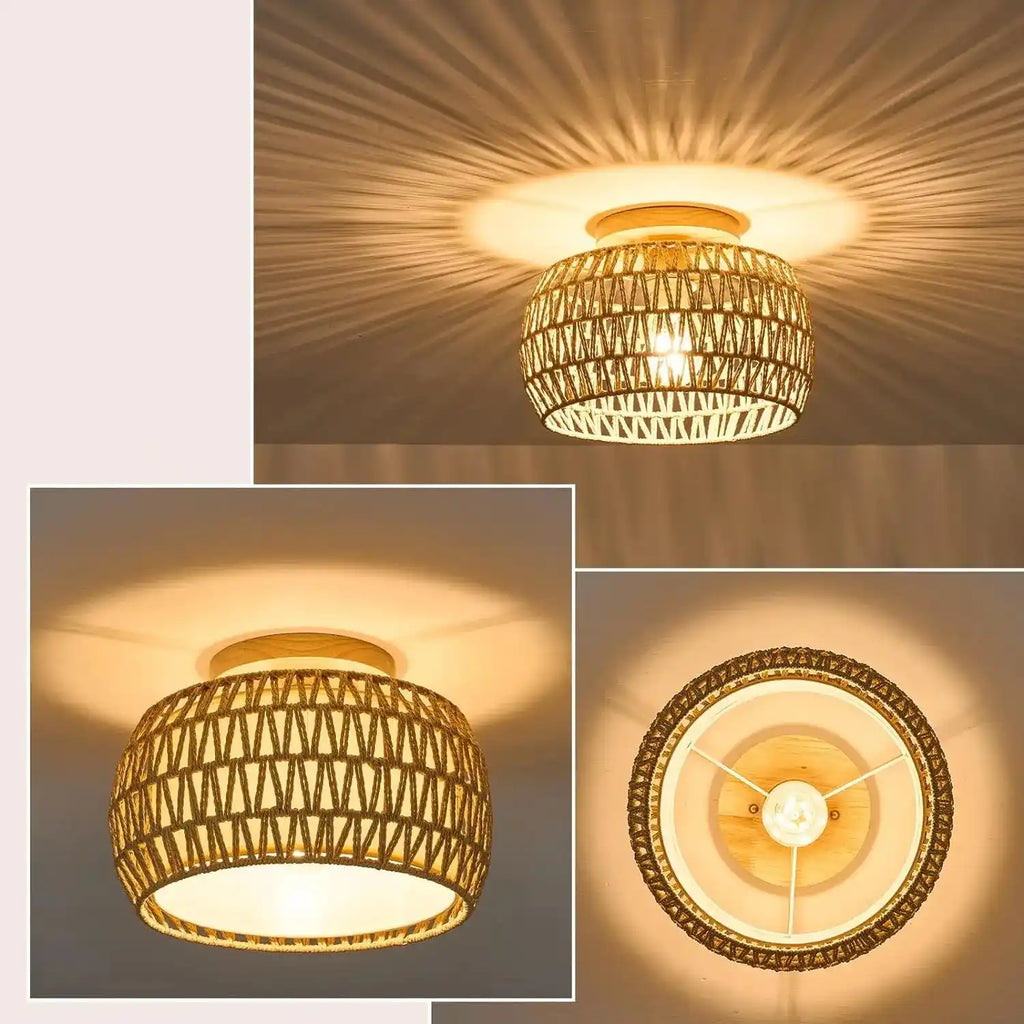 Lustre de Teto Vime Artesanal