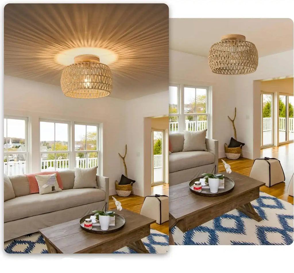 Lustre de Teto Vime Artesanal