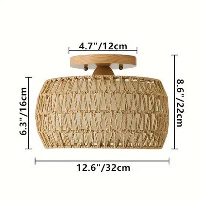 Lustre de Teto Vime Artesanal