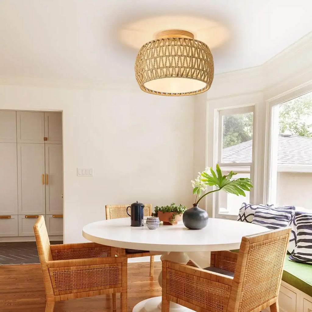 Lustre de Teto Vime Artesanal