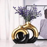 Vaso_Decorativo_de_Ceramica_Preto_e_Dourado_Luxo_2