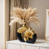 Vaso_Decorativo_de_Ceramica_Preto_e_Dourado_Luxo_4