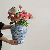 Vaso_Decorativo_de_Ceramica_Vintage_Azul_e_Branco_2